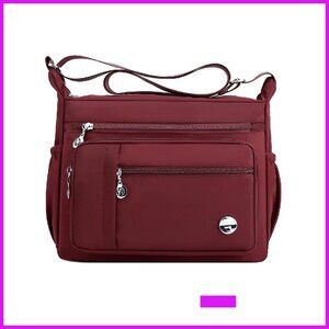 Lightweight Nylon Crossbody Purse Multi-Pocket Tote Shoulder Bag Chic